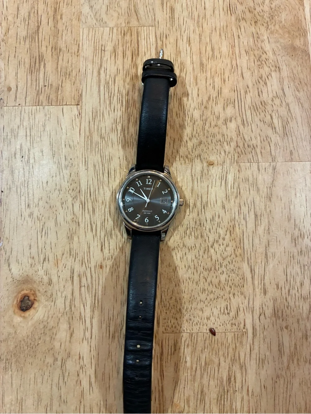 Timex Porter Street Indiglo Mens Watch 35mm Black Dial Date Leather New Battery